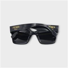 Fendi FE40101I 01A Women's Black Square Frame Sunglasses w/ Pouch